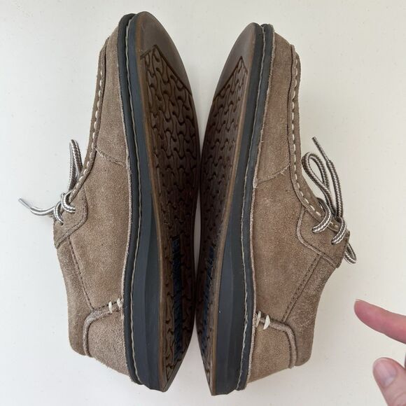 Birkenstock Womens Pasadena Lace Up Shoes Sz EU 38 US 7-7.5 Tan Suede Moccasins - Picture 6 of 12